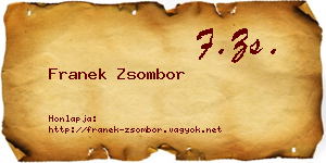 Franek Zsombor névjegykártya